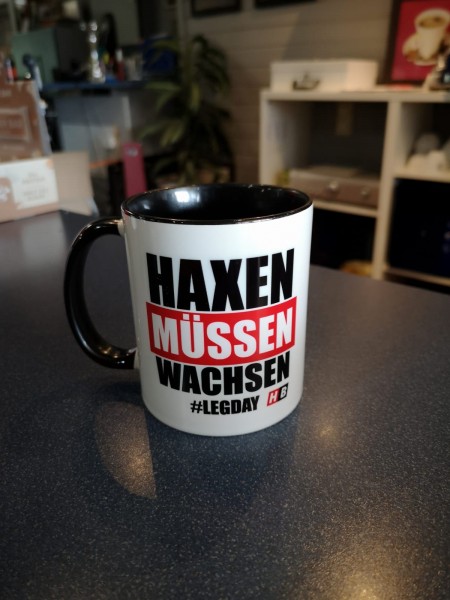 Haxen müssen wachsen - bedruckte Tasse