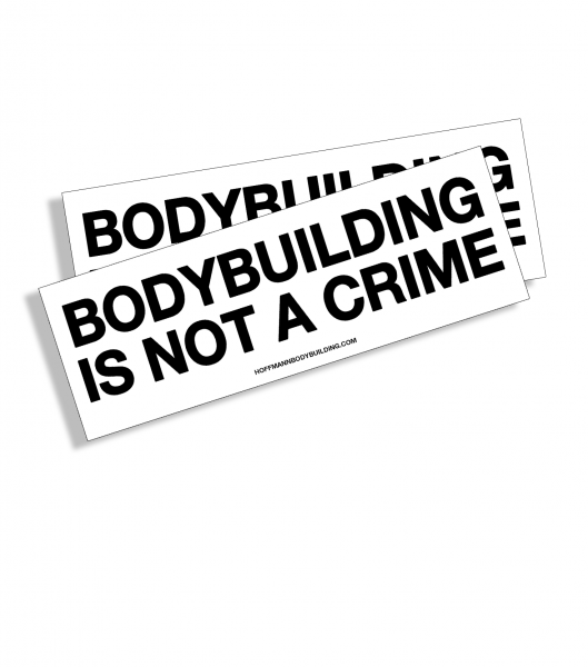 Bodybuilding is not a Crime Sticker 2er Set-