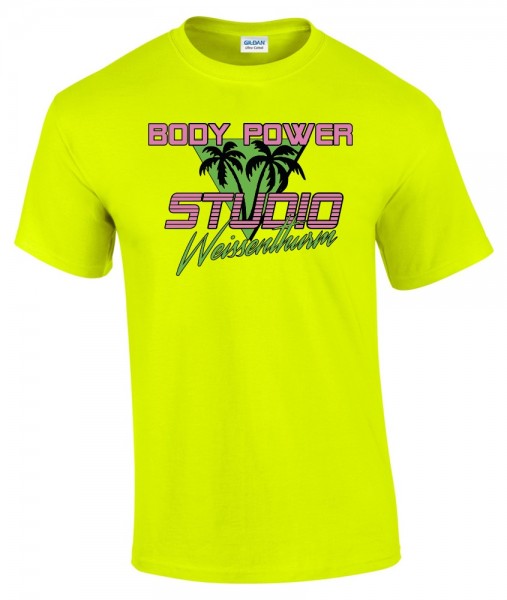 Body Power Studio Florida '88 - Neon Gelbes Unisex T-Shirt
