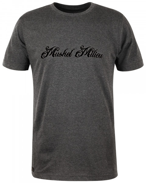 Muskel Milieu No.1 - Dunkelgrau meliertes T-Shirt